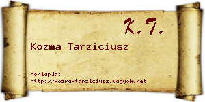 Kozma Tarziciusz névjegykártya